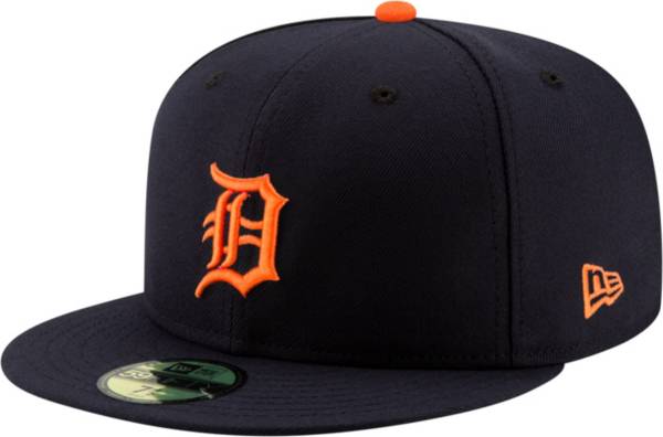 New Era Men's Detroit Tigers 59Fifty Road Navy Authentic Hat