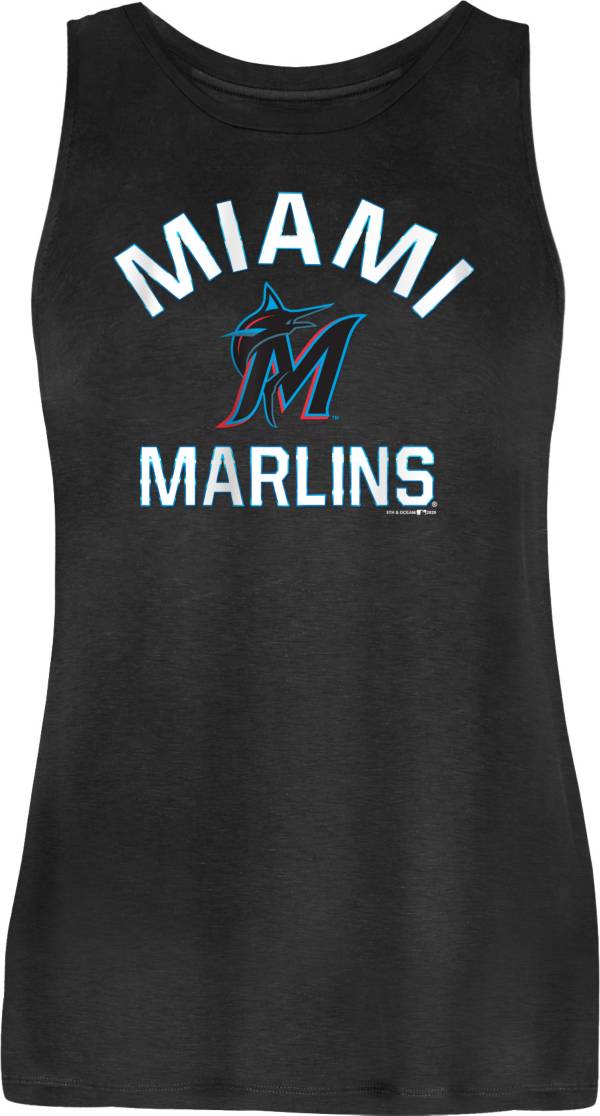 New Era Women's Miami Marlins Black Poly Rayon Tank Top