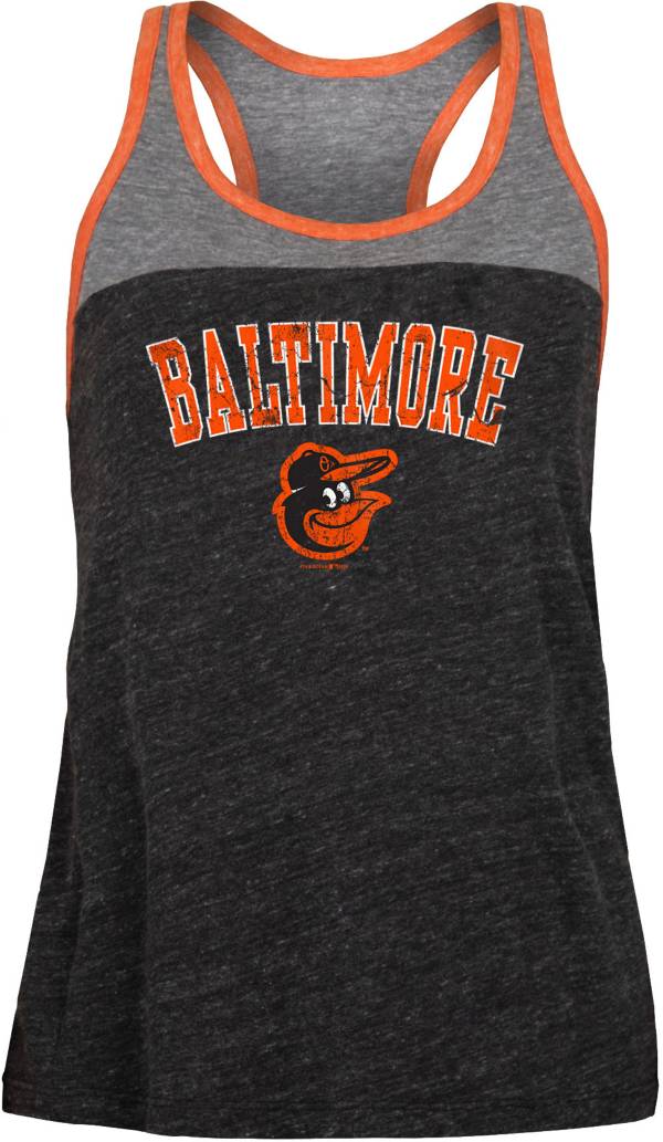 New Era Women's Baltimore Orioles Black Tri-Blend Tank Top