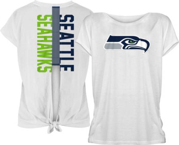 New Era Women's Seattle Seahawks Split Back White T-Shirt