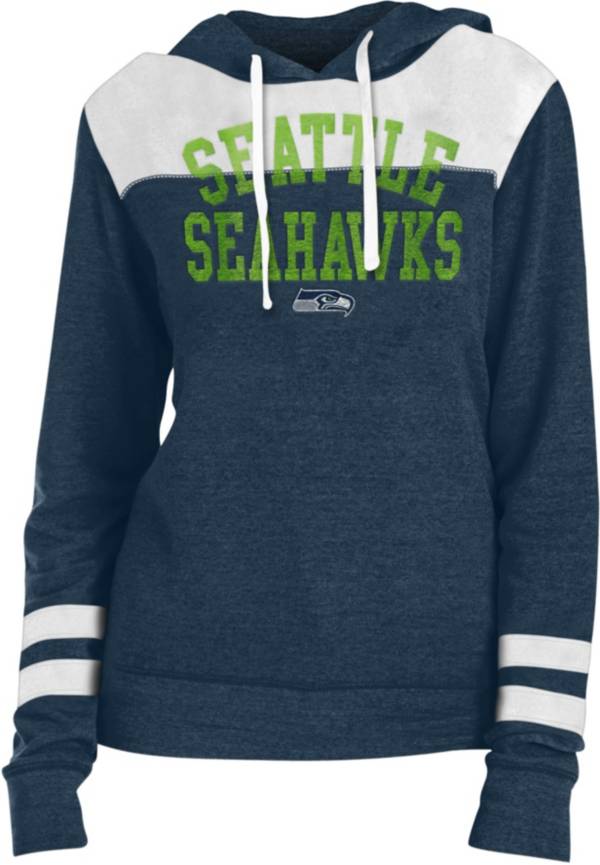 New Era Women's Seattle Seahawks Tri-Blend Fleece Navy Hoodie