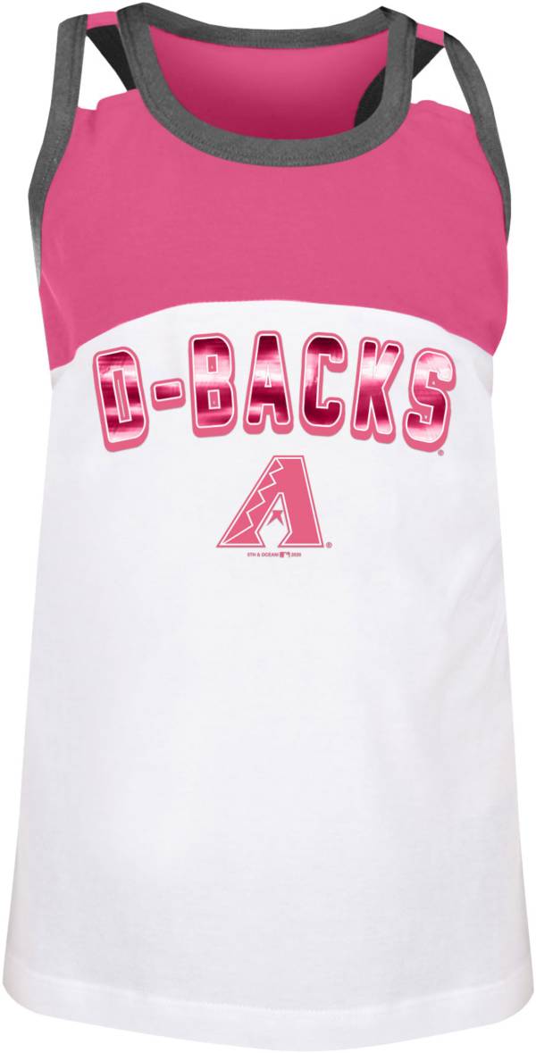 New Era Youth Girls' Arizona Diamondbacks Pink Spandex Baby Jersey Tank Top