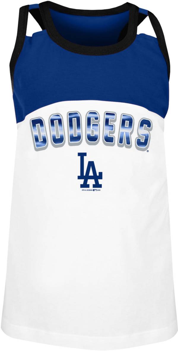 New Era Youth Girls' Los Angeles Dodgers Blue Spandex Baby Jersey Tank Top