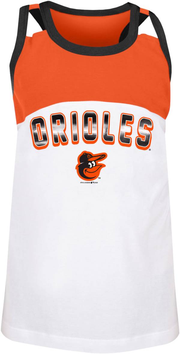 New Era Youth Girls' Baltimore Orioles Orange Spandex Baby Jersey Tank Top