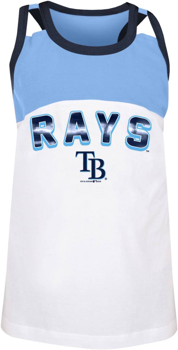 New Era Youth Girls' Tampa Bay Rays Blue Spandex Baby Jersey Tank Top