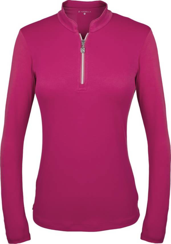 Sofibella Women's Mock Neck Long Sleeve Golf Polo product image