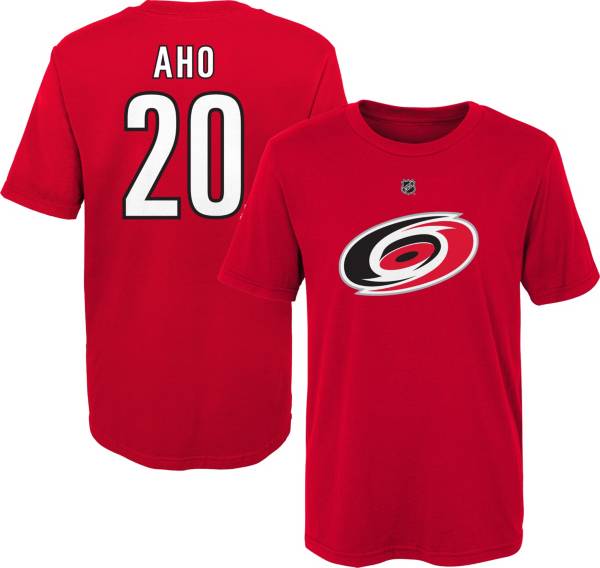 NHL Youth Carolina Hurricanes Sebastian Aho #20 Red Player Tee