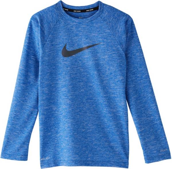 Nike Boys' Heather Hydro Long Sleeve Rash Guard