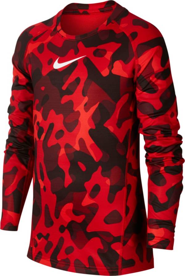 Nike Pro Boy's Printed Therma Long Sleeve Shirt