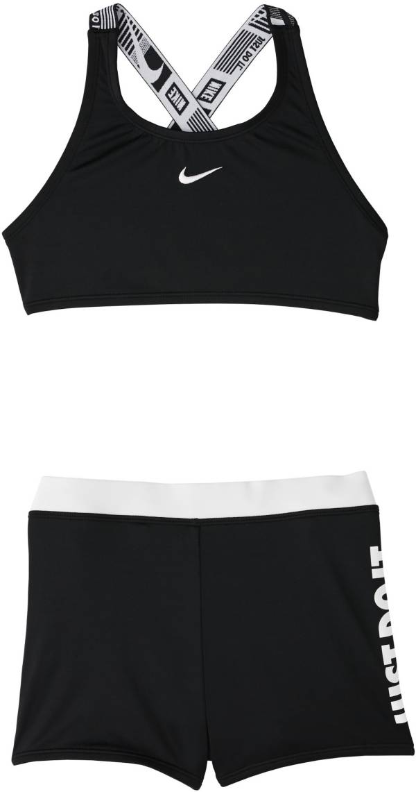 Nike Girls' JDI Crossback Sport Two Piece Swimsuit
