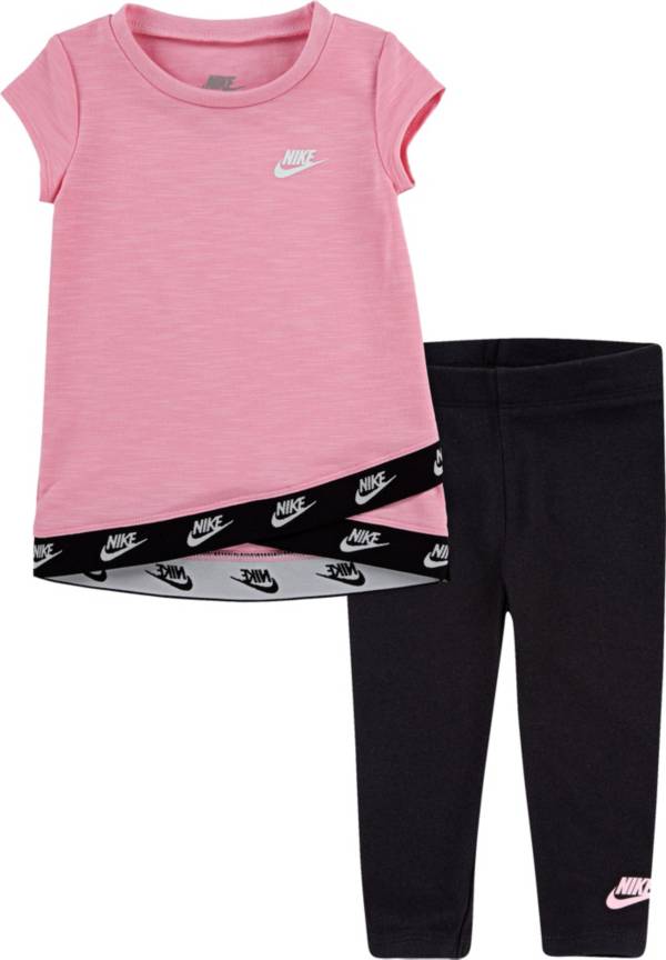 Nike Little Girls' Sportswear Crossover Futura T-Shirt and Leggings Set