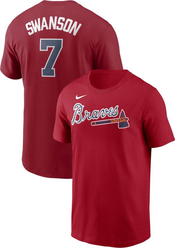 Nike Men's Atlanta Braves Dansby Swanson #7 Red T-Shirt product image
