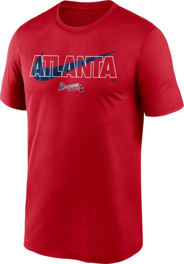 Nike Men's Atlanta Braves Red Swoosh Legend T-Shirt