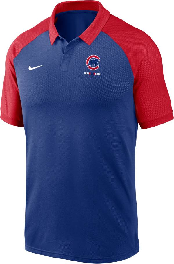 Nike Men's Chicago Cubs Blue Dri-FIT Legacy Raglan Polo
