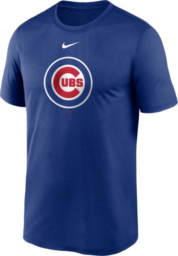 Nike Men's Chicago Cubs Blue Large Logo Legend Dri-FIT T-Shirt