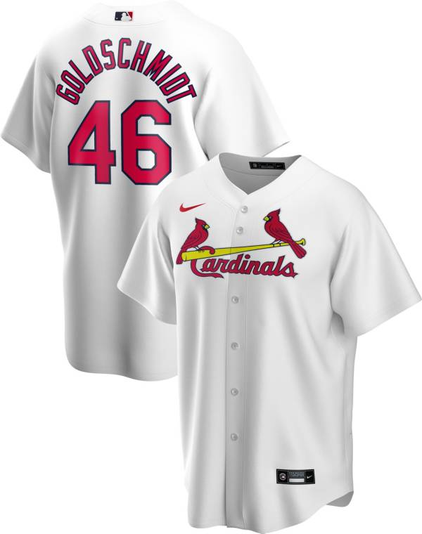 Nike Men's Replica St. Louis Cardinals Paul Goldschmidt #46 White Cool Base Jersey