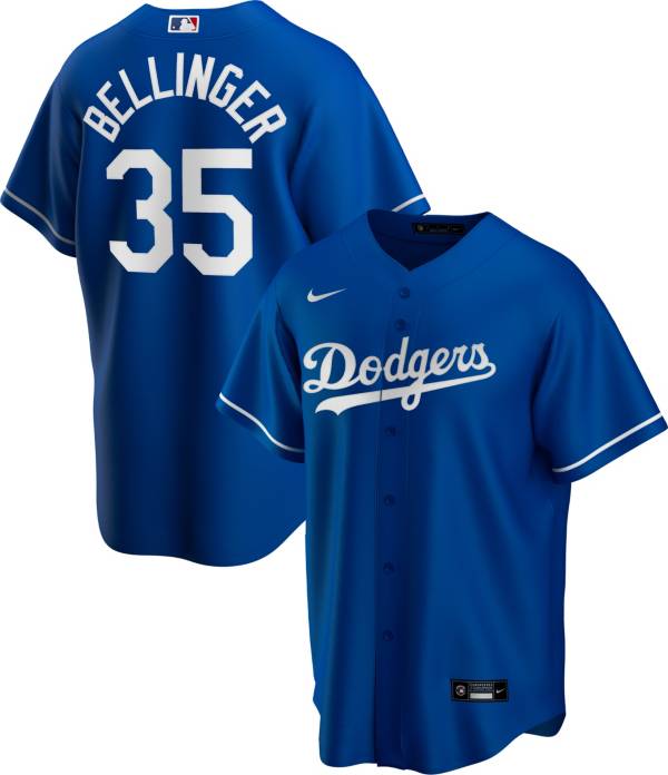 Nike Men's Replica Los Angeles Dodgers Cody Bellinger #35 Blue Cool Base Jersey