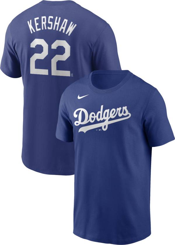 Nike Men's Los Angeles Dodgers Clayton Kershaw #22 Blue T-Shirt