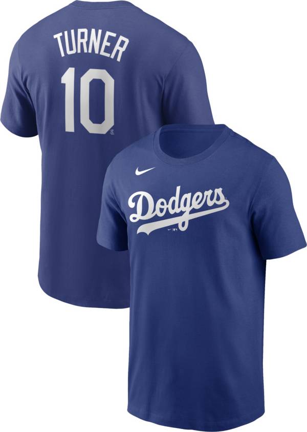 Nike Men's Los Angeles Dodgers Justin Turner #10 Blue T-Shirt