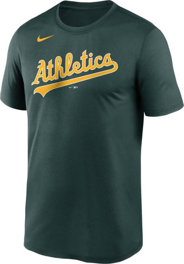 Nike Men's Oakland Athletics Green Wordmark Legend Dri-FIT T-Shirt