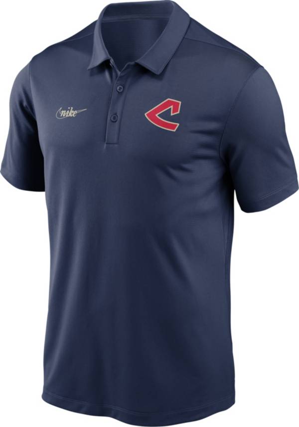 Nike Men's Cleveland Indians Navy Cooperstown Vintage Dri-FIT Franchise Polo