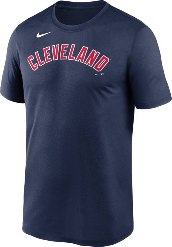 Nike Men's Cleveland Indians Navy Wordmark Legend Dri-FIT T-Shirt