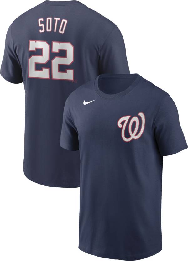 Nike Men's Washington Nationals Juan Soto #22 Navy T-Shirt