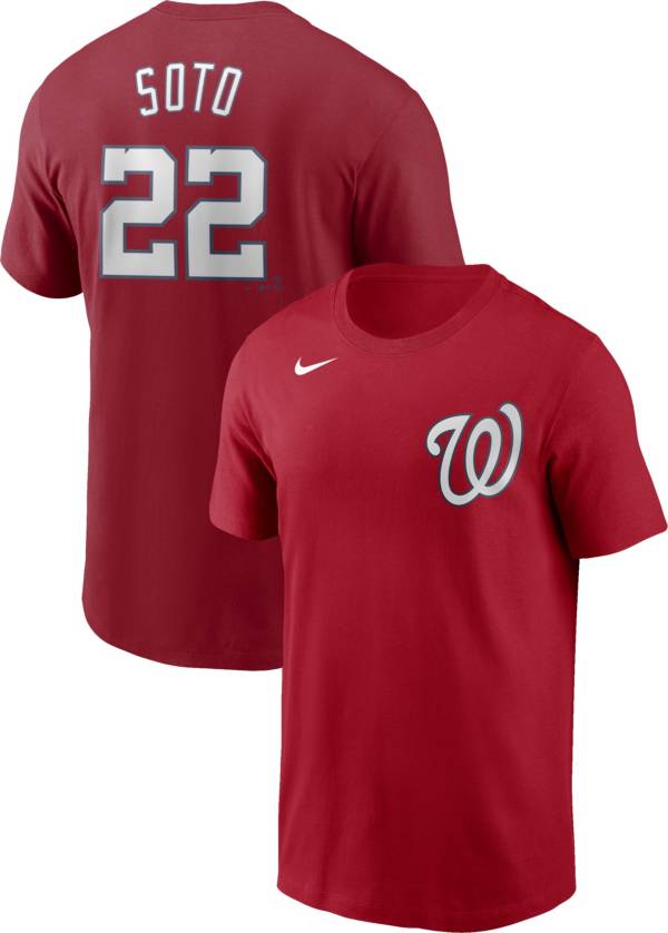 Nike Men's Washington Nationals Juan Soto #22 Red T-Shirt