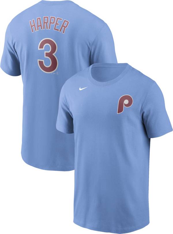 Nike Men's Philadelphia Phillies Bryce Harper #3 Blue T-Shirt