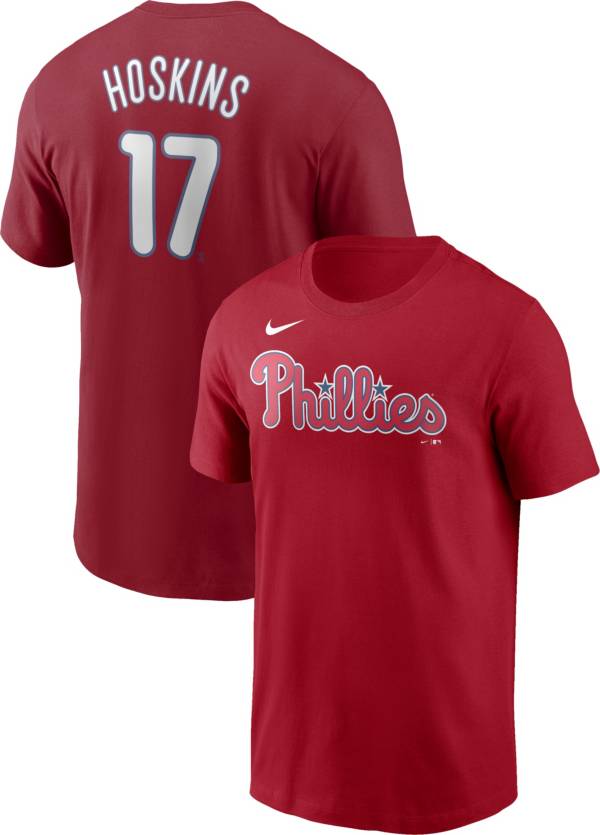 Nike Men's Philadelphia Phillies Rhys Hoskins #17 Red T-Shirt