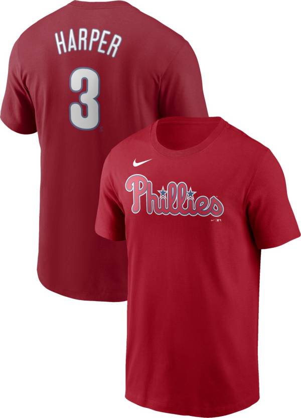 Nike Men's Philadelphia Phillies Bryce Harper #3 Red T-Shirt