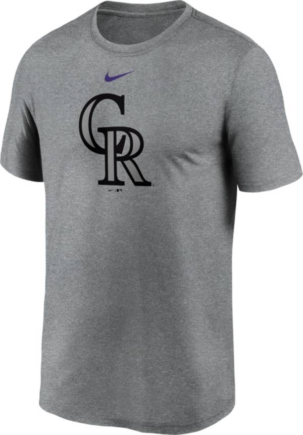 Nike Men's Colorado Rockies Grey Large Logo Legend Dri-FIT T-Shirt