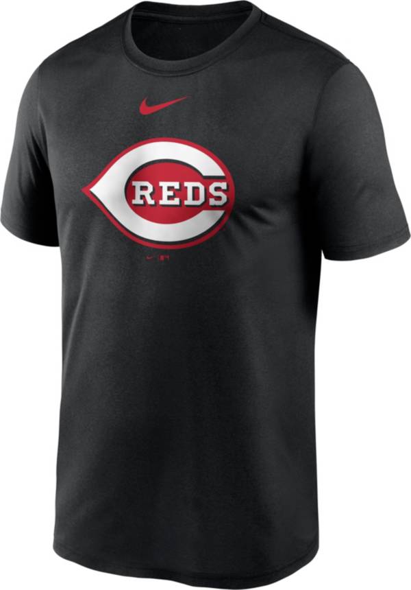 Nike Men's Cincinnati Reds Black Large Logo Legend Dri-FIT T-Shirt