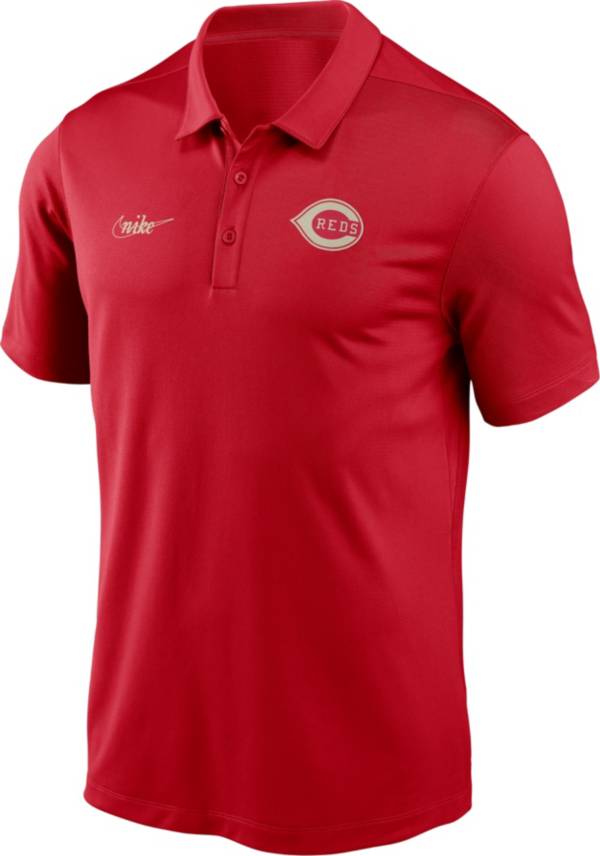 Nike Men's Cincinnati Reds Red Cooperstown Vintage Dri-FIT Franchise Polo