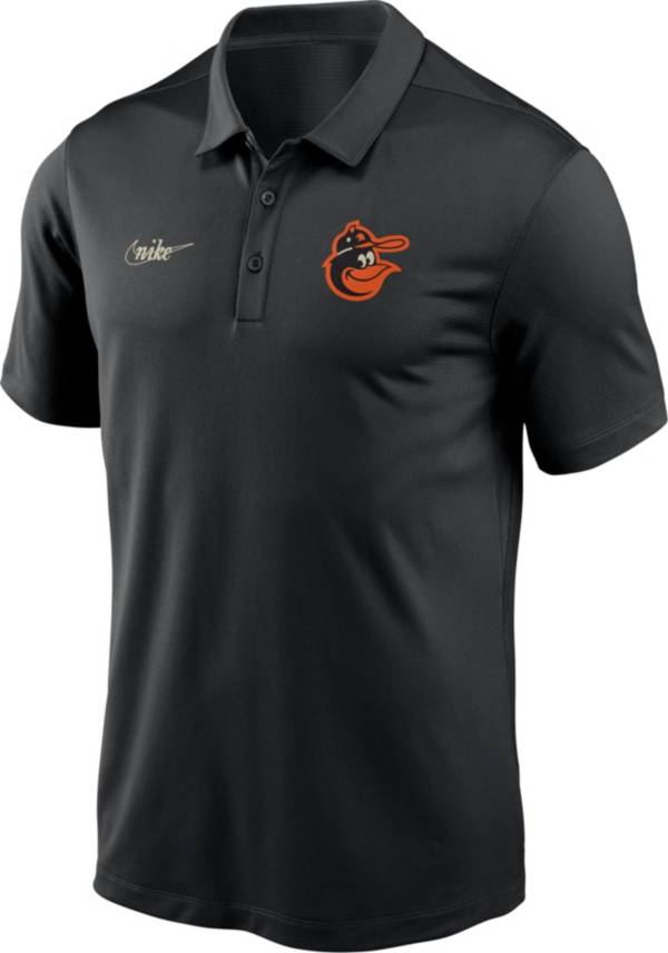 Nike Men's Baltimore Orioles Black Cooperstown Vintage Dri-FIT Franchise Polo