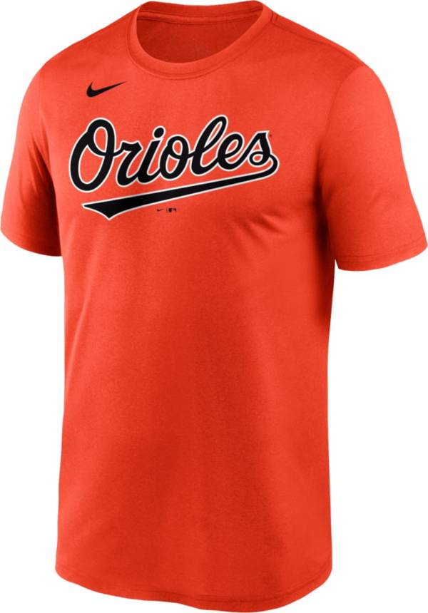 Nike Men's Baltimore Orioles Orange Wordmark Legend Dri-FIT T-Shirt