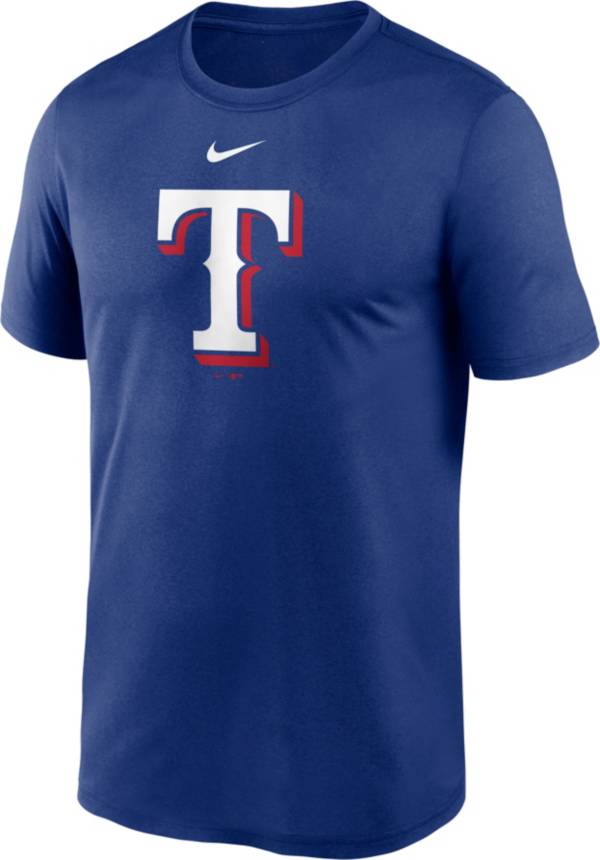 Nike Men's Texas Rangers Blue Large Logo Legend Dri-FIT T-Shirt