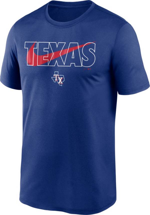 Nike Men's Texas Rangers Blue Swoosh Legend T-Shirt