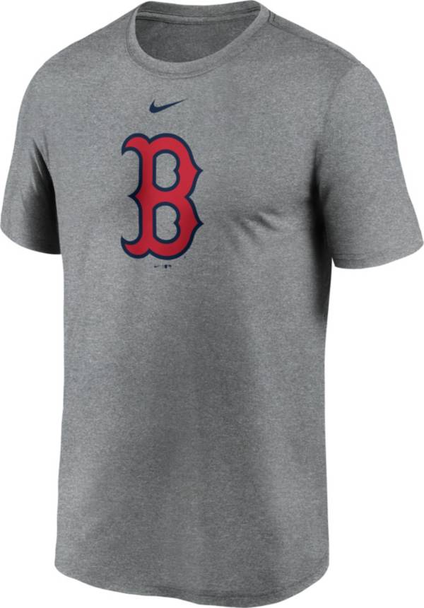 Nike Men's Boston Red Sox Grey Large Logo Legend Dri-FIT T-Shirt