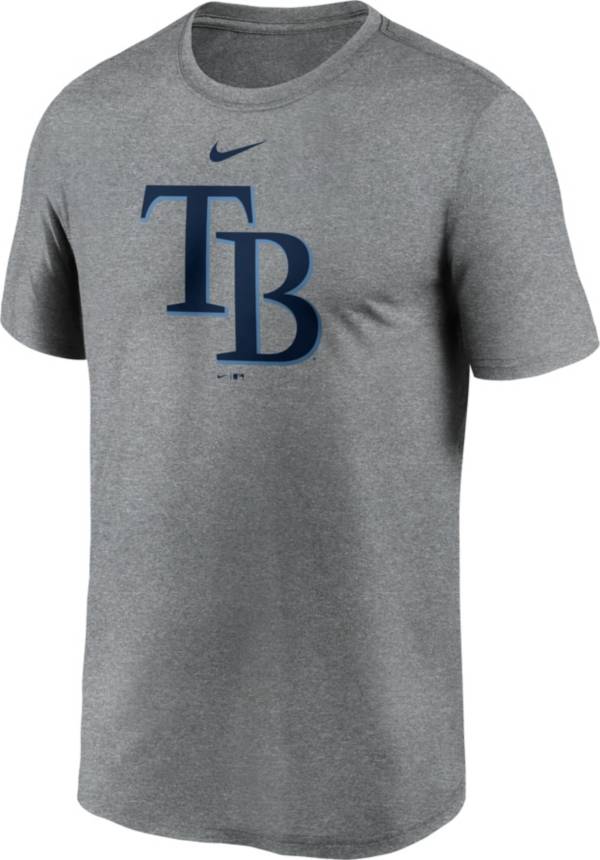 Nike Men's Tampa Bay Rays Grey Large Logo Legend Dri-FIT T-Shirt