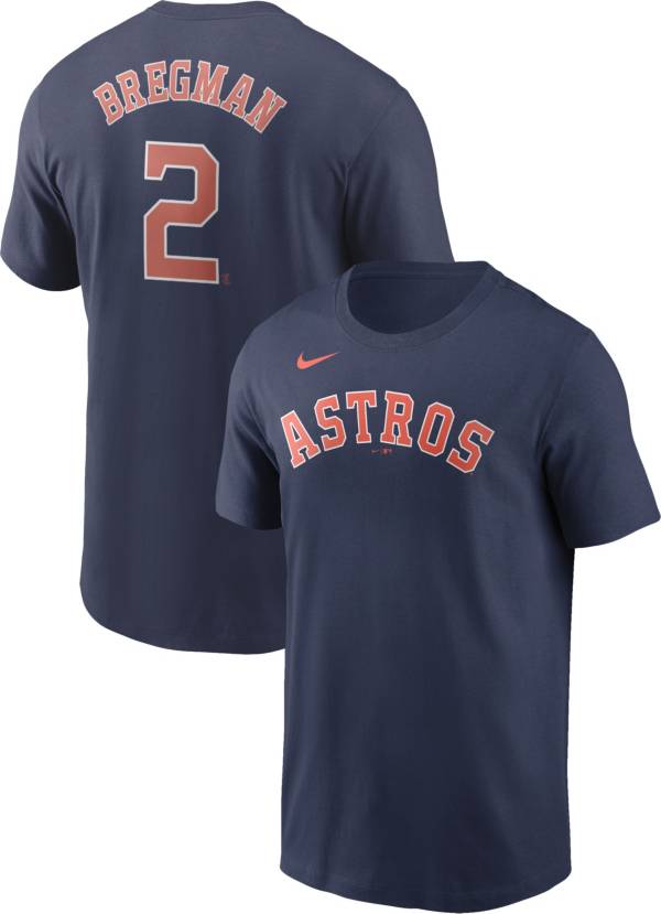 Nike Men's Houston Astros Alex Bregman #2 Navy T-Shirt