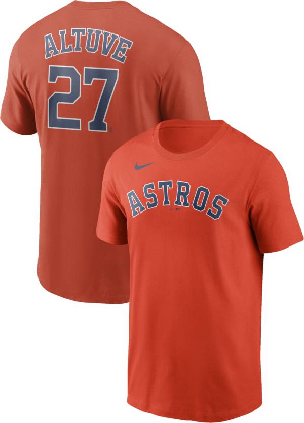 Nike Men's Houston Astros Jose Altuve #27 Orange T-Shirt