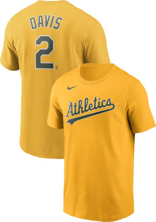 Nike Men's Oakland Athletics Khris Davis #2 Yellow T-Shirt product image