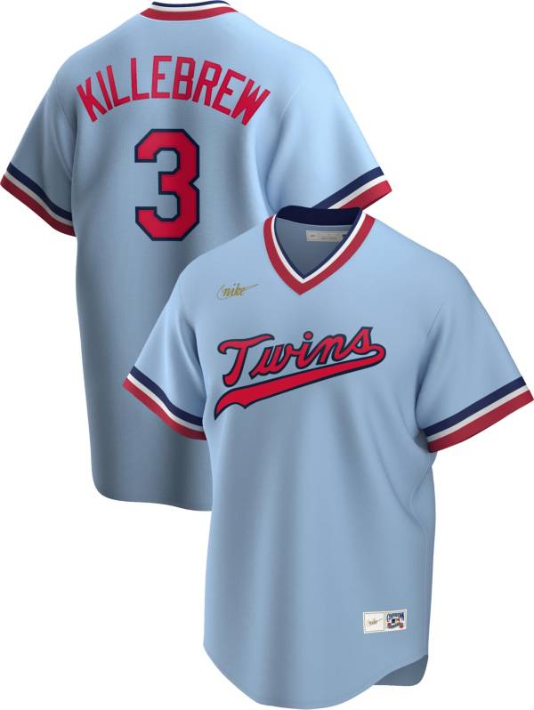 Nike Men's Minnesota Twins Harmon Killebrew #3 Blue Cooperstown V-Neck Pullover Jersey