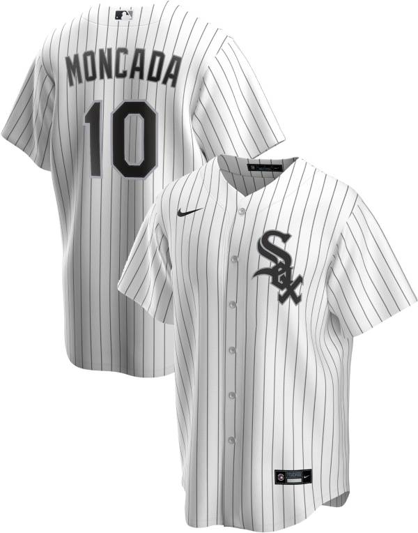 Nike Men's Replica Chicago White Sox Yoan Moncada #10 White Cool Base Jersey product image