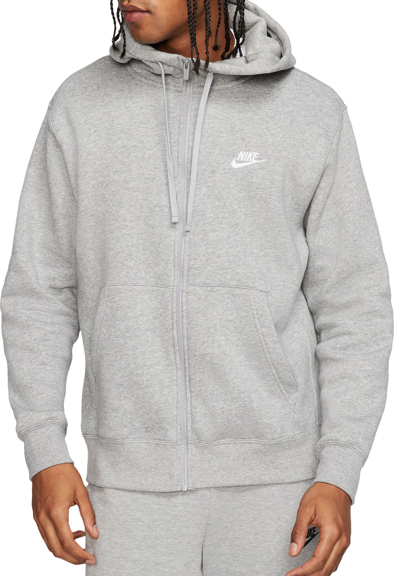 nike men's club full zip hoodie