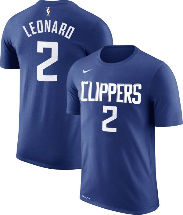 Nike Men's Los Angeles Clippers Kawhi Leonard #2 Dri-FIT Royal T-Shirt