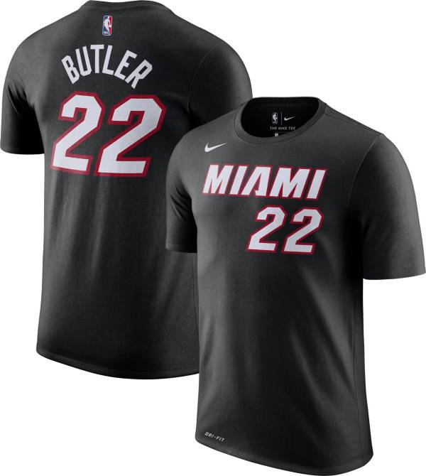 Nike Men's Miami Heat Jimmy Butler #22 Dri-FIT Black T-Shirt