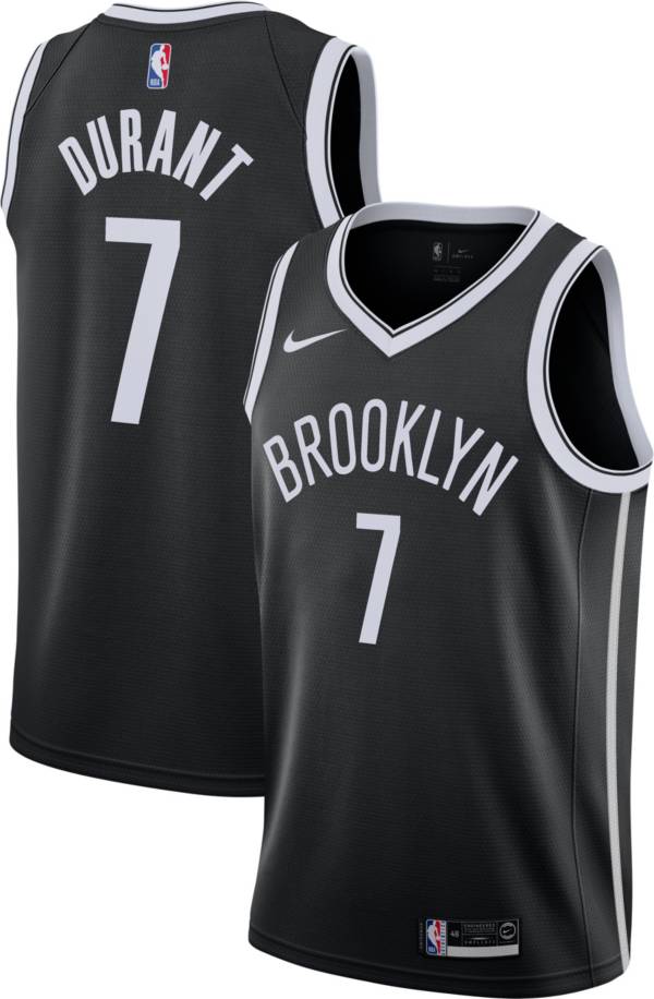 Nike Men's Brooklyn Nets Kevin Durant #7 Black Dri-FIT Swingman Jersey