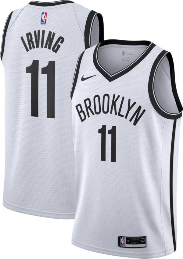 Nike Men's Brooklyn Nets Kyrie Irving #11 White Dri-FIT Swingman Jersey